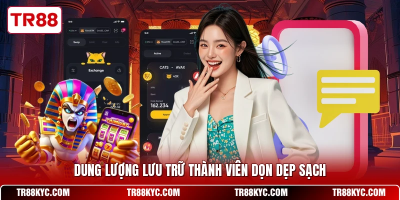 Dung lượng lưu trữ thành viên dọn dẹp sạch
