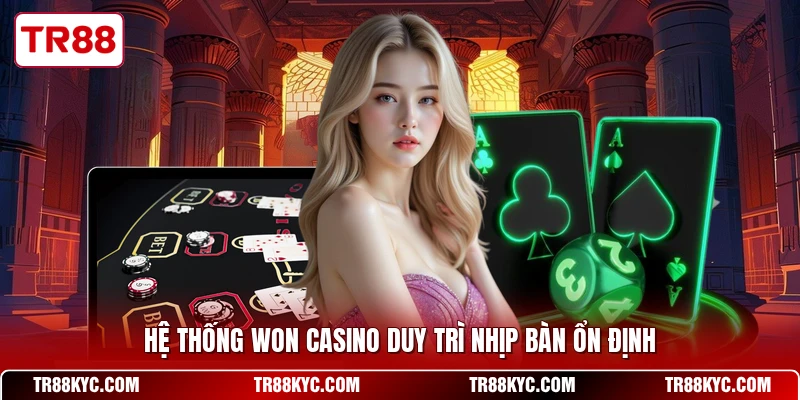 Hệ thống WON Casino duy trì nhịp bàn ổn định